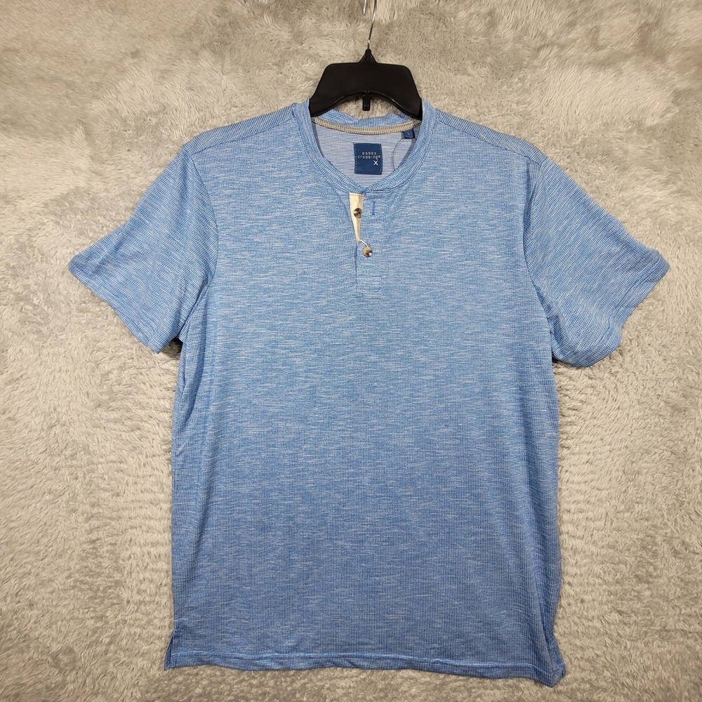 Essex‎ Crossing Mens Blue Supersoft Quick Dry Stretch Shirt L